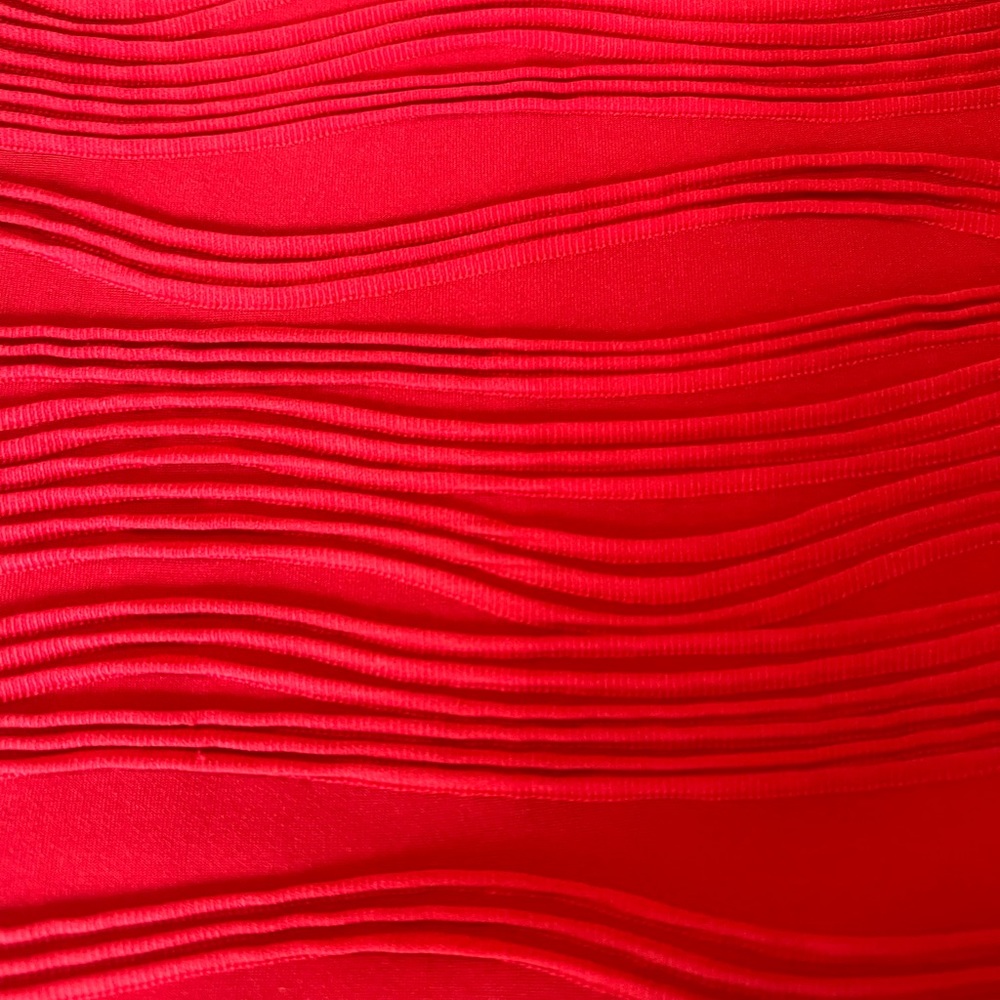 Sheer Ribbed small Red BodyCon Dress - Picture 2 of 5